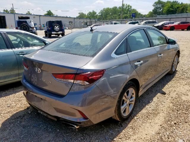 5NPE34AF0JH664777 - 2018 HYUNDAI SONATA SPO GRAY photo 4