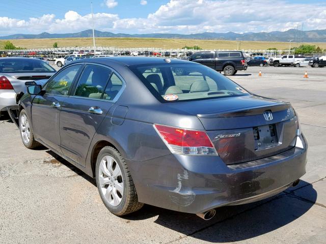 1HGCP36858A064677 - 2008 HONDA ACCORD EXL GRAY photo 3