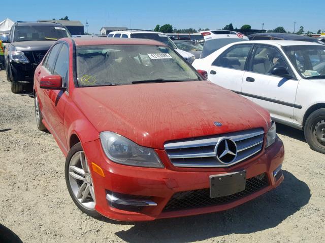 WDDGF4HB6DA869511 - 2013 MERCEDES-BENZ C 250 RED photo 1