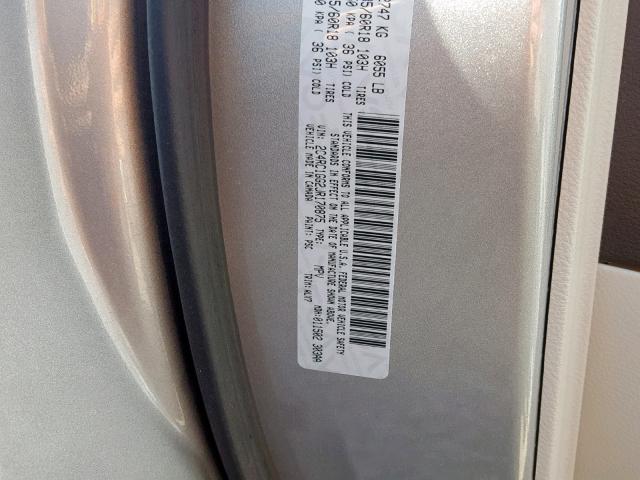 2C4RC1GG2JR170875 - 2018 CHRYSLER PACIFICA L SILVER photo 10