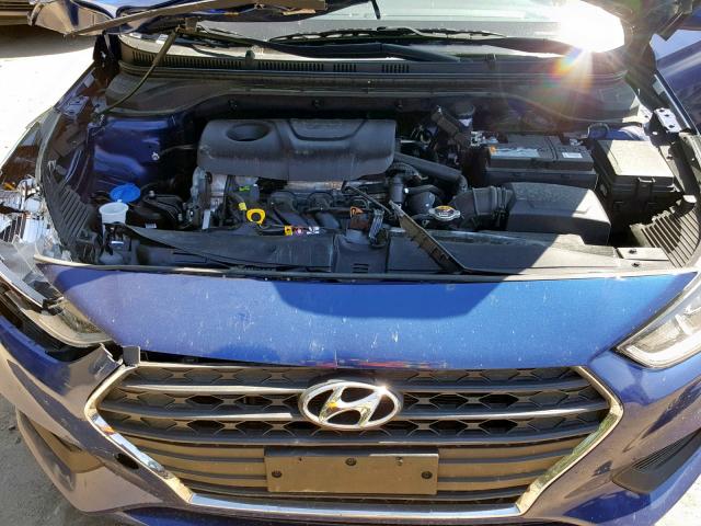 3KPC24A32JE030634 - 2018 HYUNDAI ACCENT SE BLUE photo 7