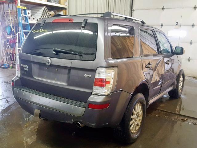 4M2CU97GX9KJ21364 - 2009 MERCURY MARINER PR GRAY photo 4