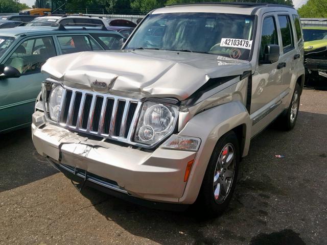 1J8GN58KX8W139945 - 2008 JEEP LIBERTY LI TAN photo 2