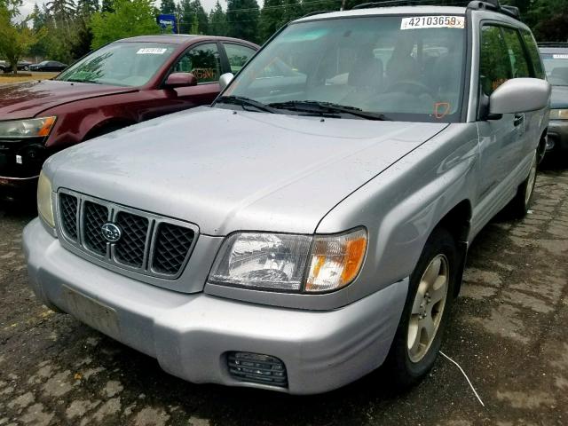 JF1SF65662H751492 - 2002 SUBARU FORESTER S SILVER photo 2