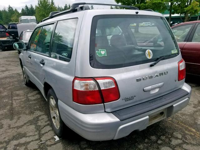 JF1SF65662H751492 - 2002 SUBARU FORESTER S SILVER photo 3
