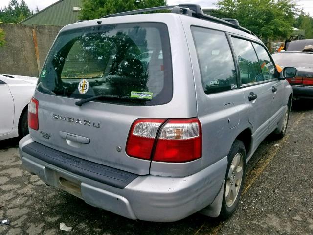 JF1SF65662H751492 - 2002 SUBARU FORESTER S SILVER photo 4