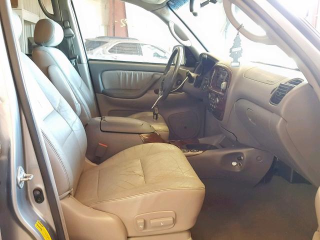 5TDZT38A34S226467 - 2004 TOYOTA SEQUOIA LI SILVER photo 5