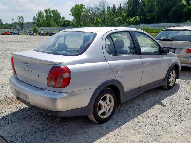 JTDBT123420216675 - 2002 TOYOTA ECHO GRAY photo 4