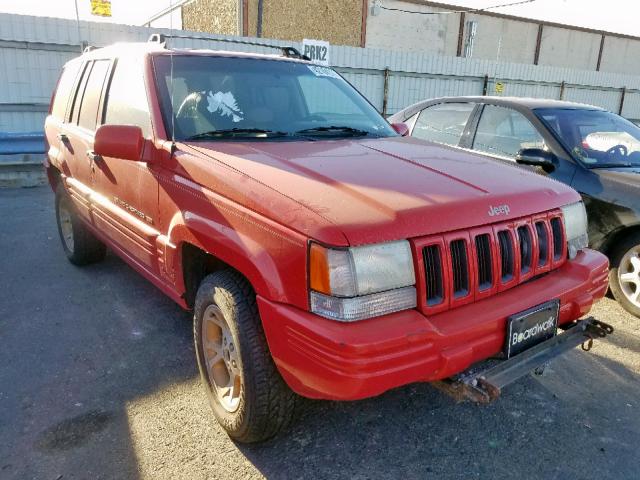 1J4GZ78Y2TC349990 - 1996 JEEP GRAND CHER RED photo 1