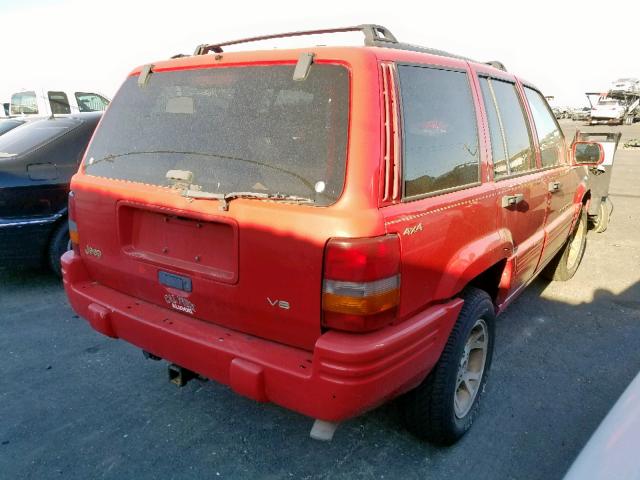 1J4GZ78Y2TC349990 - 1996 JEEP GRAND CHER RED photo 4