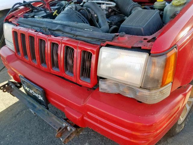 1J4GZ78Y2TC349990 - 1996 JEEP GRAND CHER RED photo 9