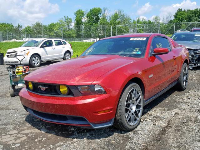 1ZVBP8CF6C5218211 - 2012 FORD MUSTANG GT RED photo 2