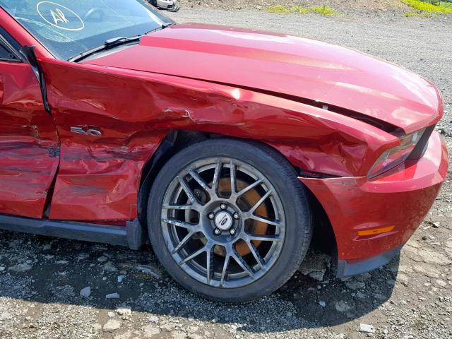 1ZVBP8CF6C5218211 - 2012 FORD MUSTANG GT RED photo 9