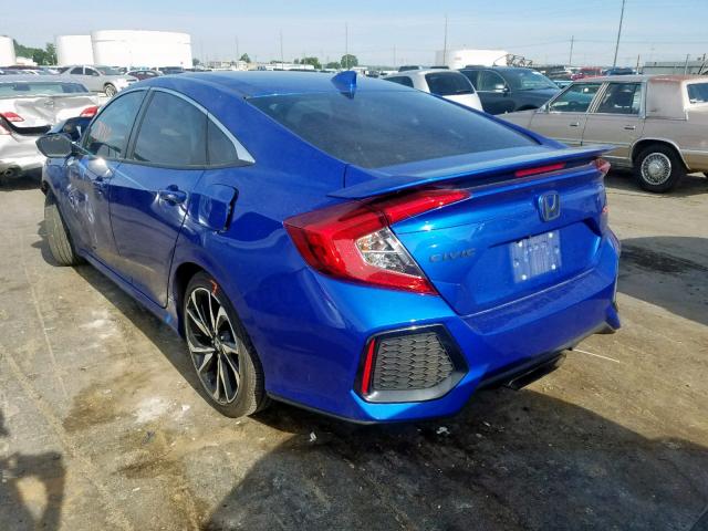 2HGFC1E59HH703794 - 2017 HONDA CIVIC SI BLUE photo 3