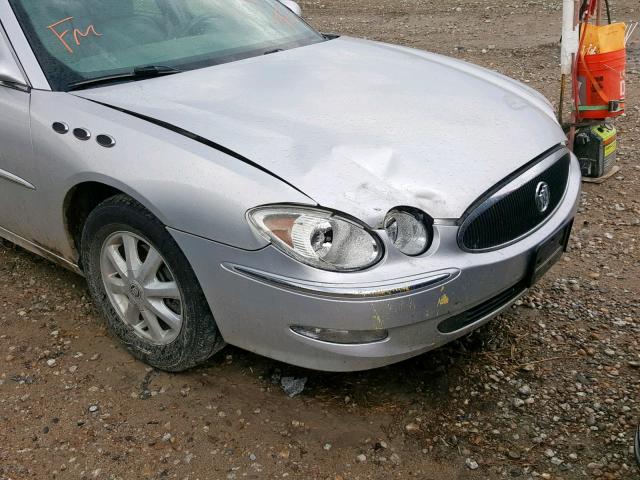 2G4WD532451347055 - 2005 BUICK LACROSSE C SILVER photo 9