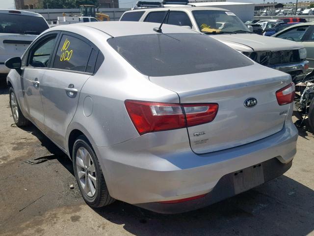 KNADN4A36G6584010 - 2016 KIA RIO EX SILVER photo 3