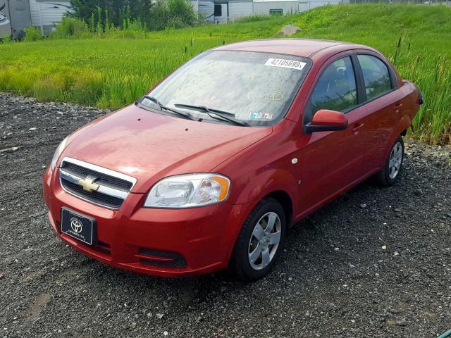KL1TD56687B153600 - 2007 CHEVROLET AVEO BASE წითელი ფოტო 2