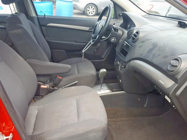 KL1TD56687B153600 - 2007 CHEVROLET AVEO BASE წითელი ფოტო 5