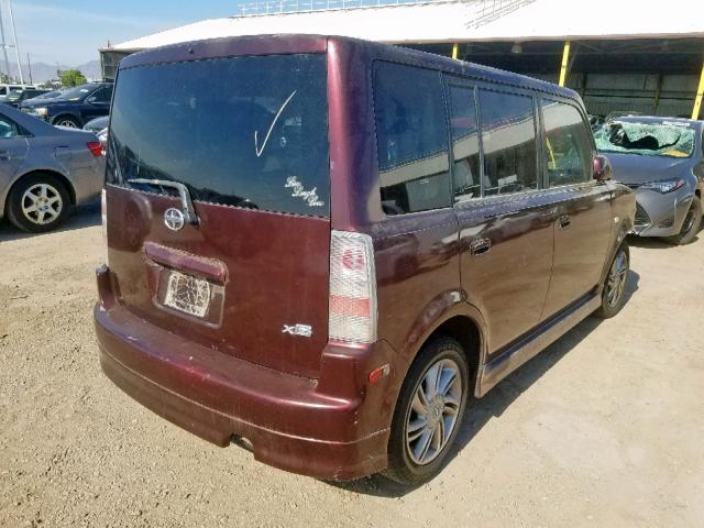 JTLKT324940164259 - 2004 TOYOTA SCION XB PURPLE photo 4
