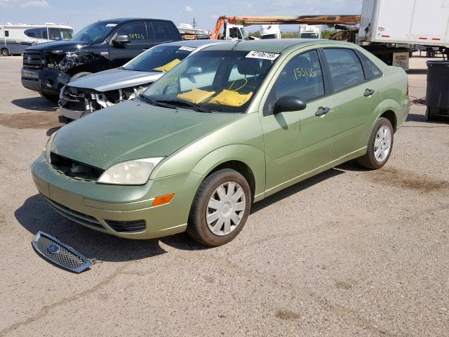 1FAFP34N67W168932 - 2007 FORD FOCUS ZX4 GREEN photo 2