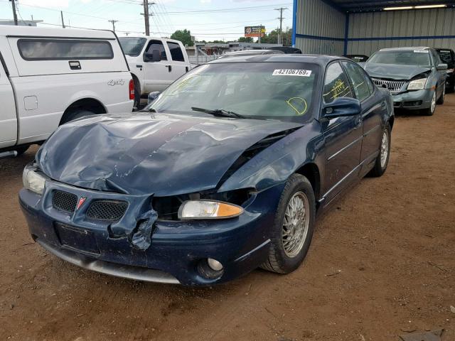 1G2WP5211VF339061 - 1997 PONTIAC GRAND PRIX GREEN photo 2