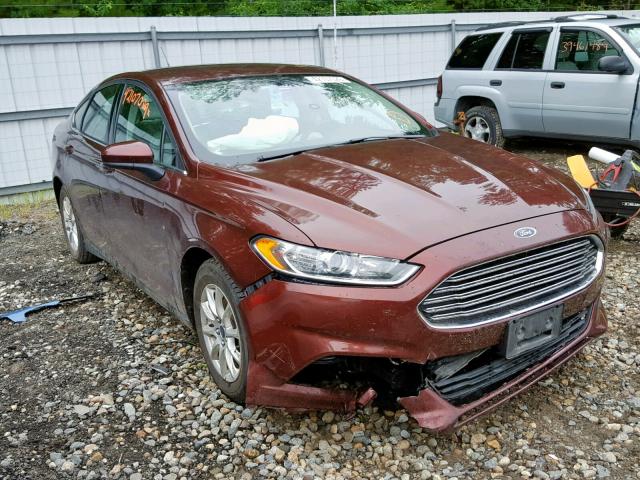 3FA6P0G71GR349113 - 2016 FORD FUSION S MAROON photo 1