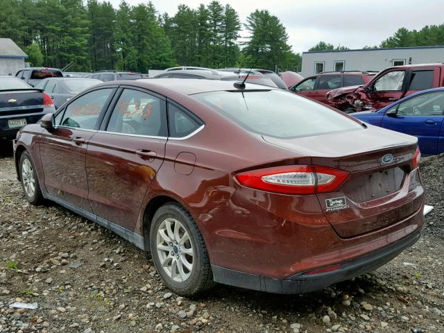 3FA6P0G71GR349113 - 2016 FORD FUSION S MAROON photo 3