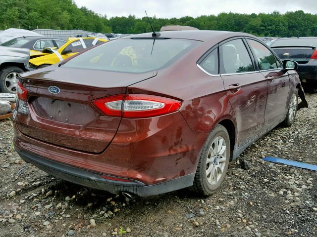 3FA6P0G71GR349113 - 2016 FORD FUSION S MAROON photo 4