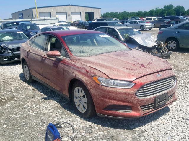 3FA6P0G79ER149965 - 2014 FORD FUSION S RED photo 1