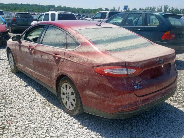 3FA6P0G79ER149965 - 2014 FORD FUSION S RED photo 4