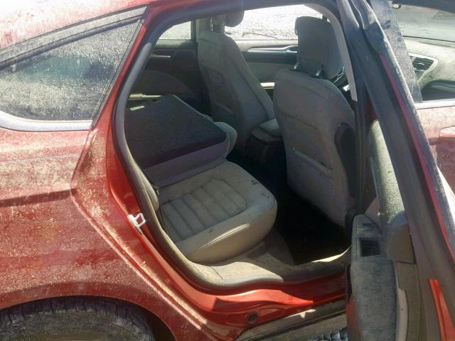 3FA6P0G79ER149965 - 2014 FORD FUSION S RED photo 6