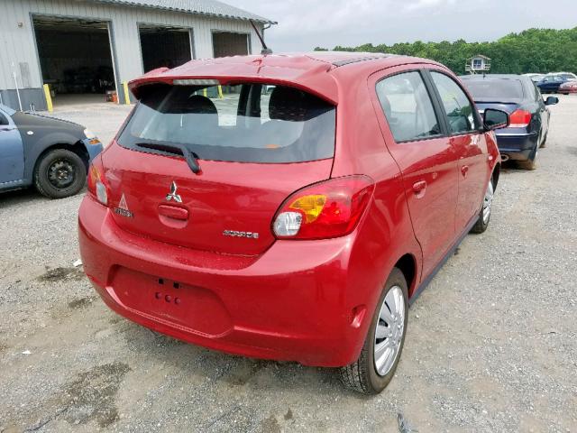 ML32A3HJ0FH055789 - 2015 MITSUBISHI MIRAGE DE RED photo 4