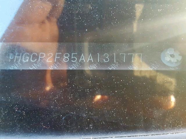 1HGCP2F85AA131777 - 2010 HONDA ACCORD EXL BLUE photo 10