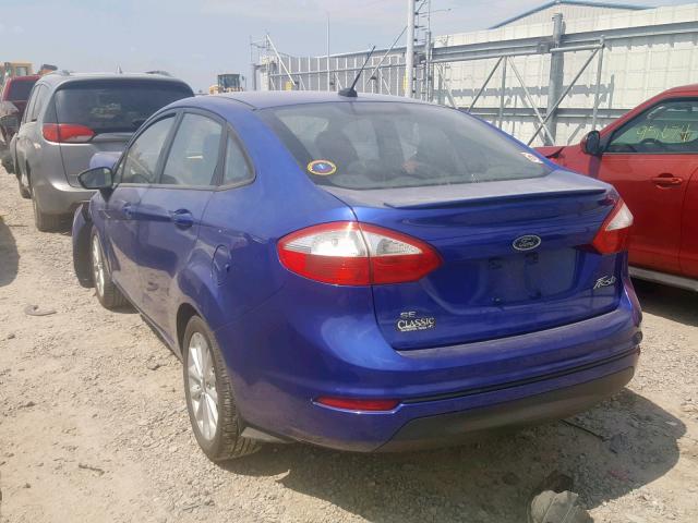 3FADP4BJ2EM153970 - 2014 FORD FIESTA SE BLUE photo 3