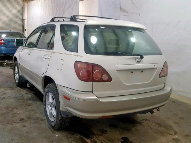 JT6HF10U1X0063930 - 1999 LEXUS RX 300 WHITE photo 3