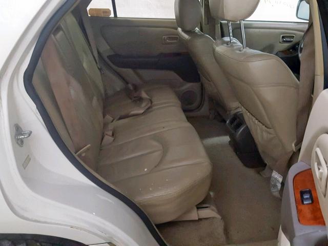 JT6HF10U1X0063930 - 1999 LEXUS RX 300 WHITE photo 6