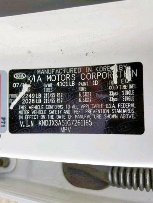 KNDJX3A51G7261165 - 2016 KIA SOUL ! Ağ foto 10