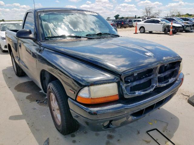 1B7FL26P6WS704315 - 1998 DODGE DAKOTA BLACK photo 1