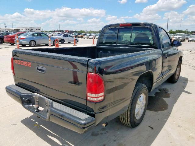 1B7FL26P6WS704315 - 1998 DODGE DAKOTA BLACK photo 4