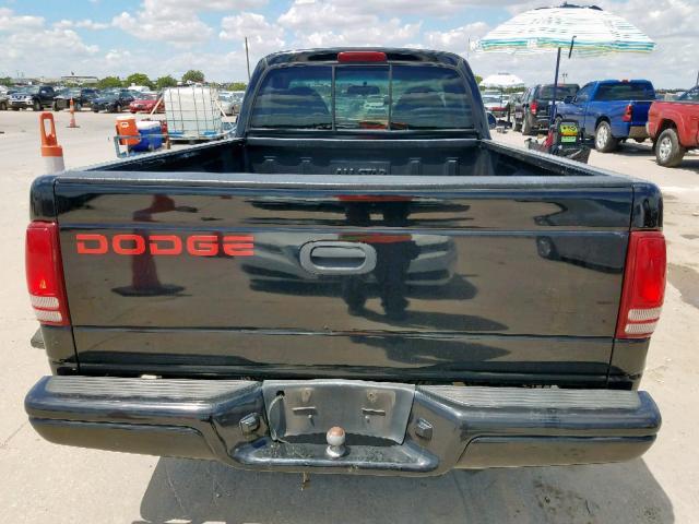 1B7FL26P6WS704315 - 1998 DODGE DAKOTA BLACK photo 6