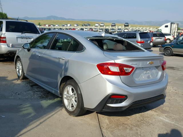 1G1BE5SM3H7268205 - 2017 CHEVROLET CRUZE LT SILVER photo 3