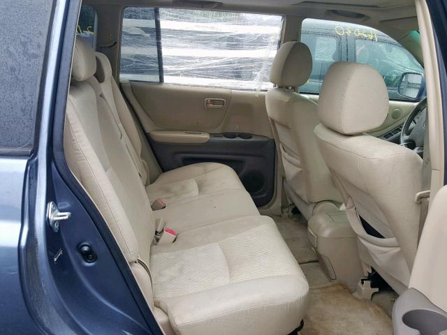 JTEEP21A860151225 - 2006 TOYOTA HIGHLANDER BLUE photo 6