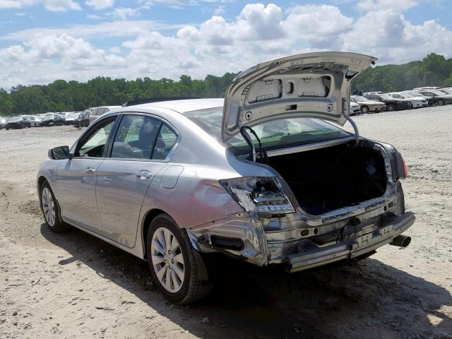 1HGCR2F86EA301452 - 2014 HONDA ACCORD EXL SILVER photo 3