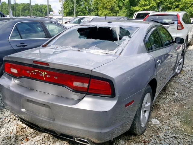 2C3CDXHG8EH366291 - 2014 DODGE CHARGER SX SILVER photo 4