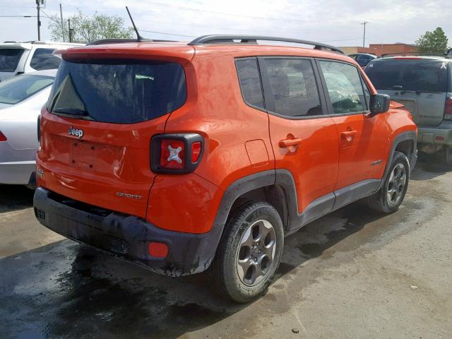 ZACCJBAB9HPF15624 - 2017 JEEP RENEGADE S ORANGE photo 4