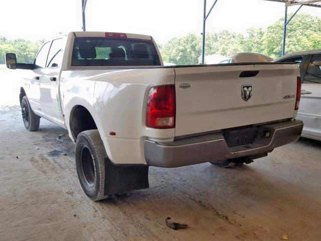 3D73Y4CLXBG508693 - 2011 DODGE RAM 3500 WHITE photo 3