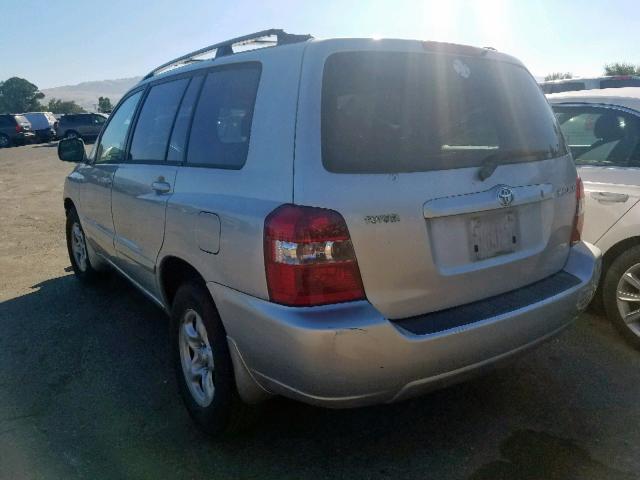 JTEDD21A650125337 - 2005 TOYOTA HIGHLANDER SILVER photo 3