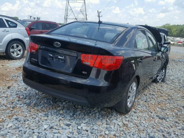 KNAFU4A23B5383389 - 2011 KIA FORTE EX BLACK photo 4