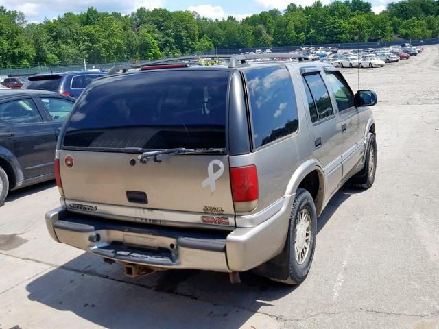 1GKDT13W012150232 - 2001 GMC JIMMY SILVER photo 4