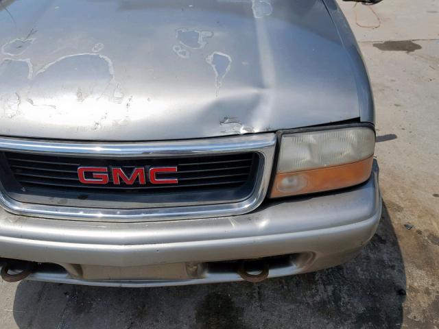 1GKDT13W012150232 - 2001 GMC JIMMY SILVER photo 9